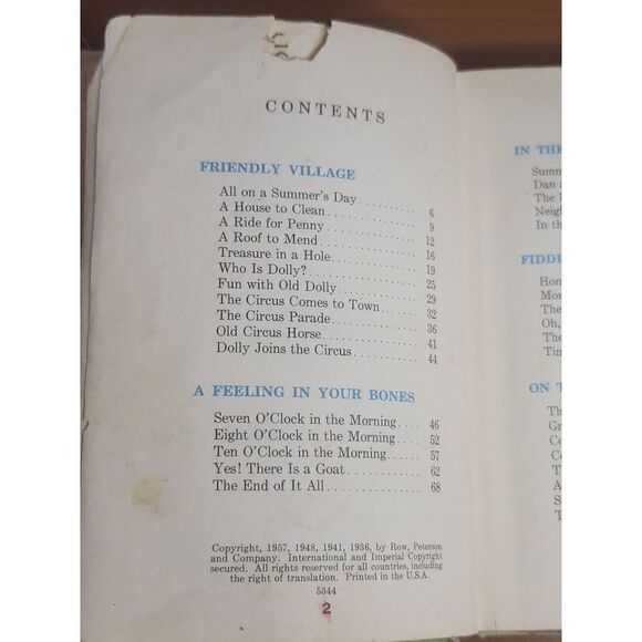 1957 Alice and Jerry FRIENDLY VILLAGE Basic Reading Primer Row Peterson Elementa - Picture 5 of 11